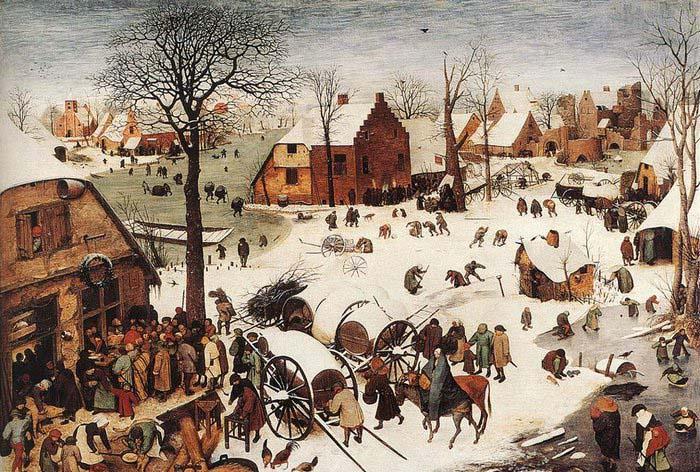 BRUEGEL, Pieter the Elder The Numbering at Bethlehem oil painting picture